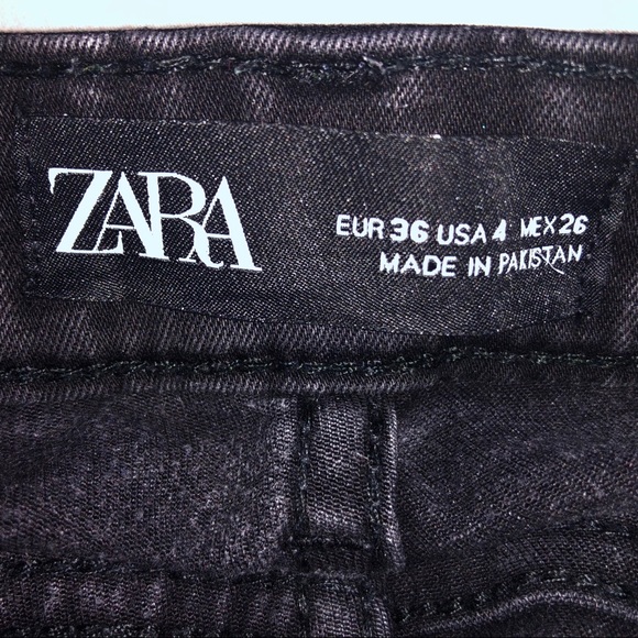 Black Zara Skinny Jeans- Size 4 - Picture 2 of 2